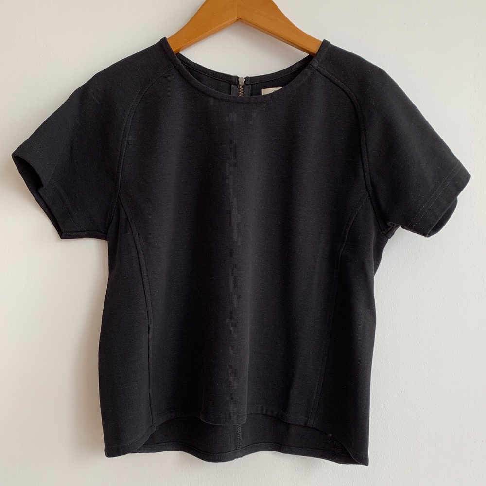 Madewell | Black Structured Knit Top